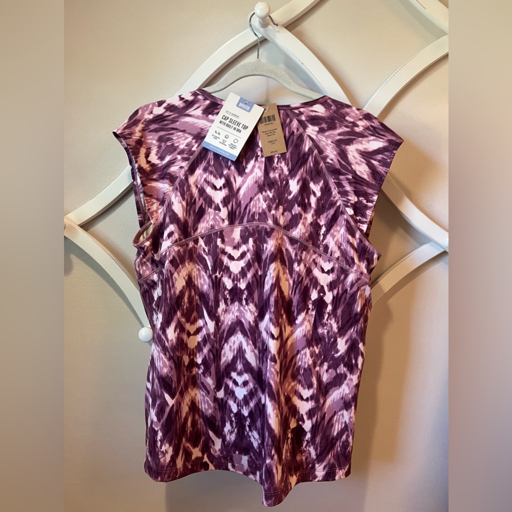 Duluth Trading Cap Sleeve Suit Up Swimwear With Built-In Bra